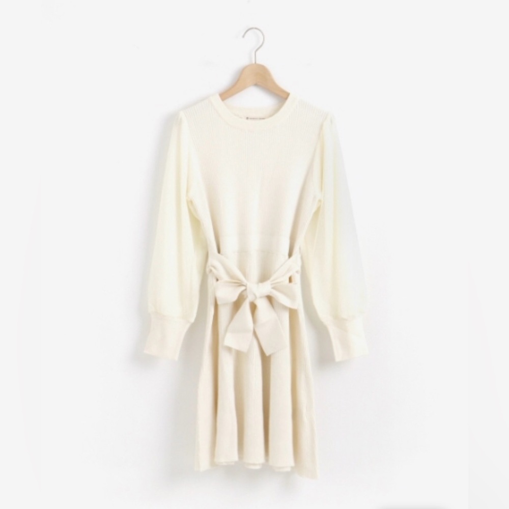 S/M Majestic Legion Japanese Cream Long Sleeve Dress NWT
